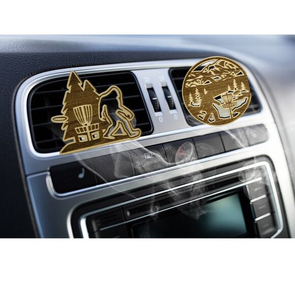 Disc Golf Car Air Freshener Laser Engraved Wood Vent Clip On CHOOSE DESIGN - Picture 6 of 16